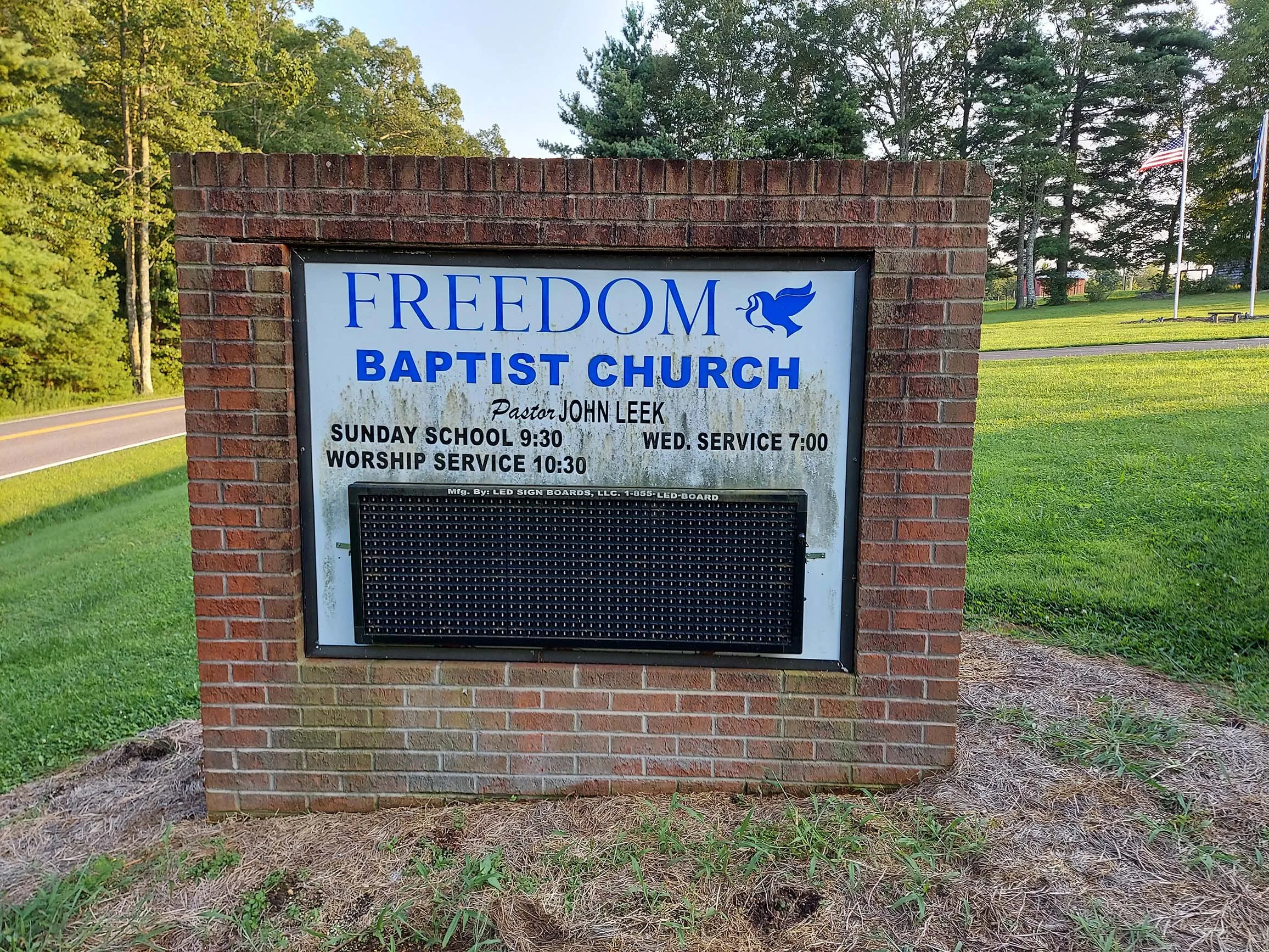 Old Traditional Style Church Sign